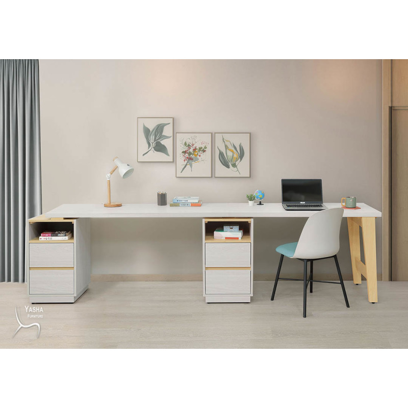 B557-03 泰勒9尺雙人書桌組(M121+M122+M123+M124×2+M125)