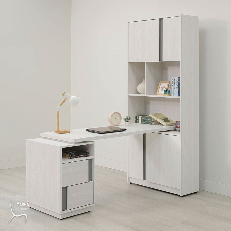 B560-01 凱倫5尺桌面書櫃組(M322+M324+M325+M326)