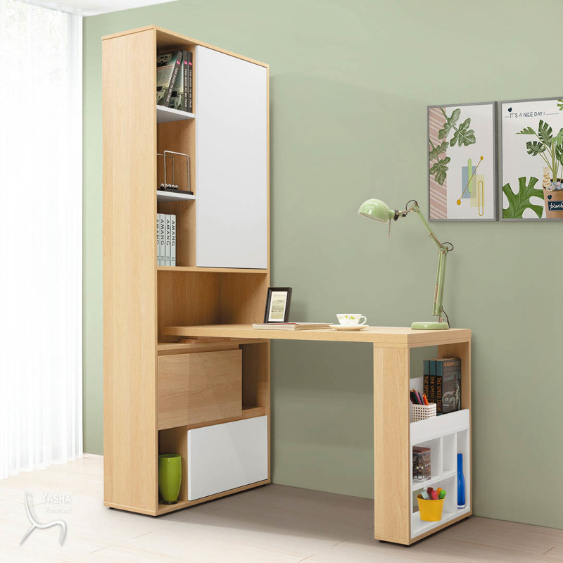 B569-04 佩芮2.7尺h型活動書櫥桌組
(H532+G257+G258)