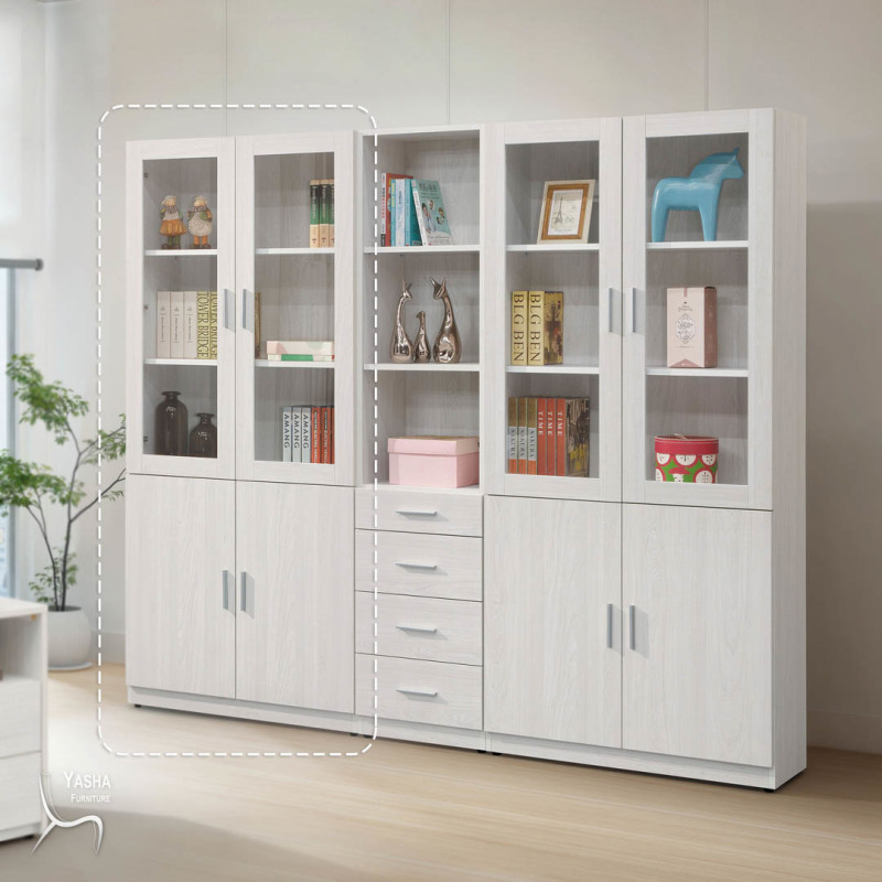 B562-02 布林2.7尺四門書櫃 (J717)