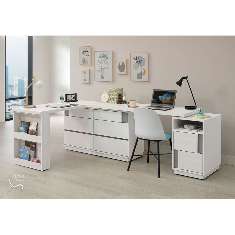 B561-02 凱倫7×4尺L型功能桌組(M302+M304+M321+M322+M323+M324+M325)