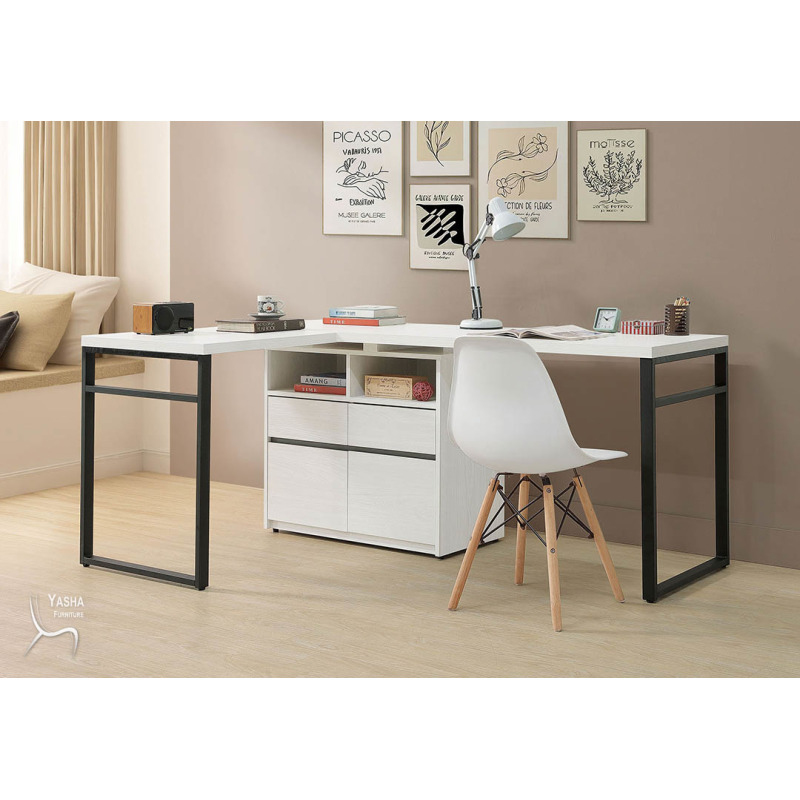 B567-03 弗洛拉6×4尺L型功能桌組 
(L760×2+L762×2+L764+L765腳×2)