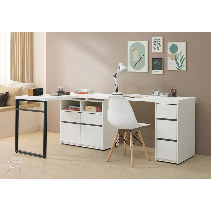 B567-02 弗洛拉7×4尺L型功能桌組 
(L760+L761+L762×2+L763+L764+ L765)