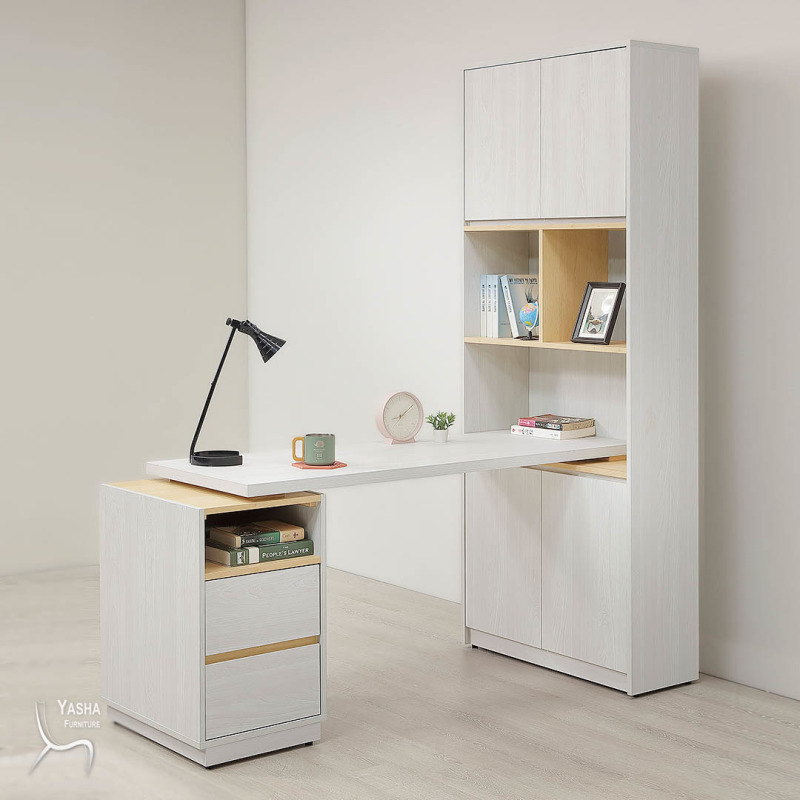 B556-01 泰勒5尺桌面書櫃組(M122+M124+M125+M126)