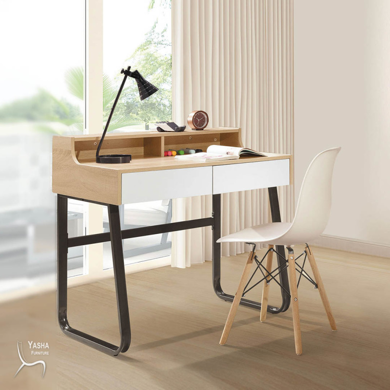 B580-01 提米3尺黑腳書桌 (SF-9637 黑)