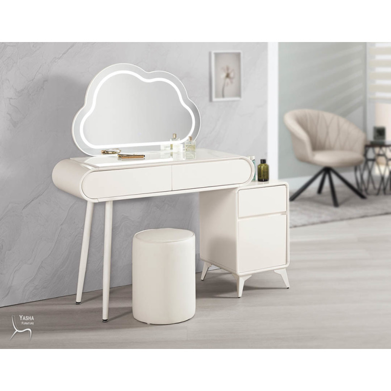 1311-1+1311-2 多莉絲3.3尺岩板伸縮化妝台(全組)+多莉絲化妝椅