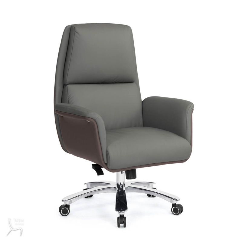 1651-2  嘉達辦公椅(低背)(灰色)(皮)