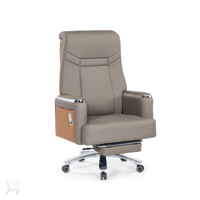 1641-2 達莉絲辦公椅(米白色)(貓抓皮)