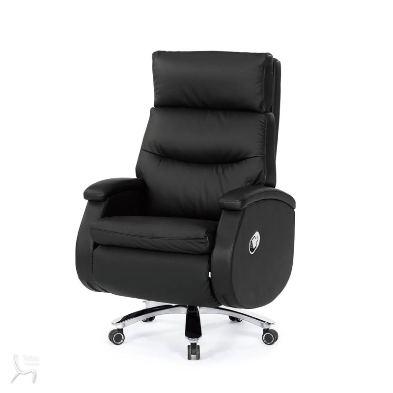 1636-1 伯妮斯牛皮辦公椅(黑色)