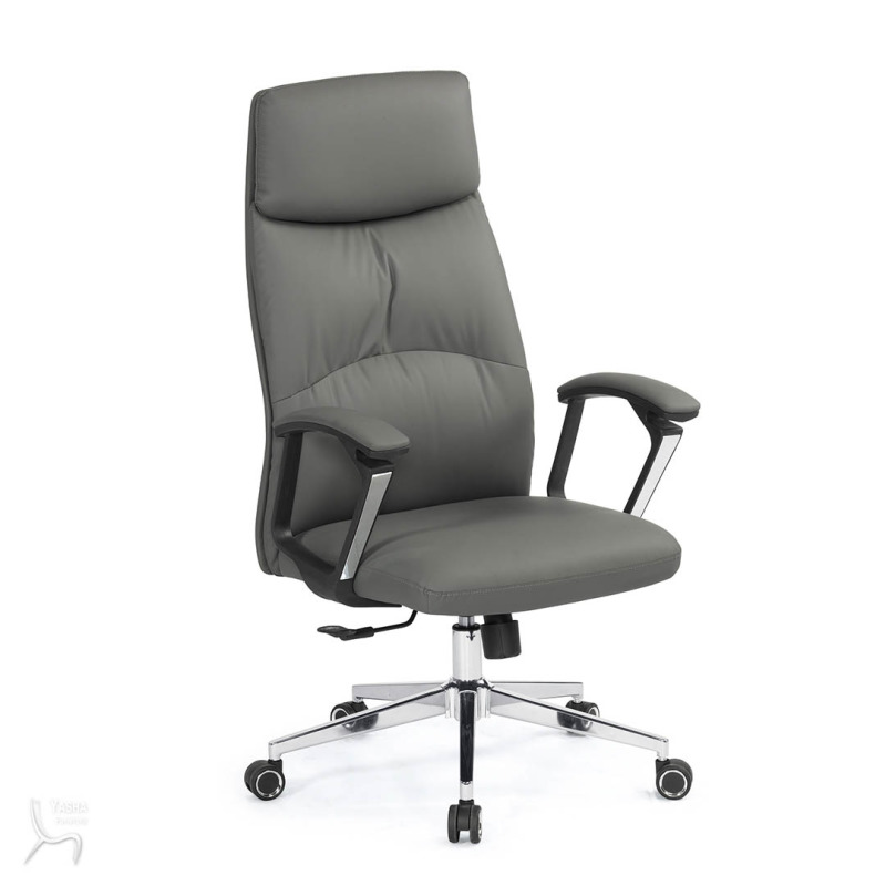 1655-1 夏洛蒂辦公椅(高背)(灰色)(皮)