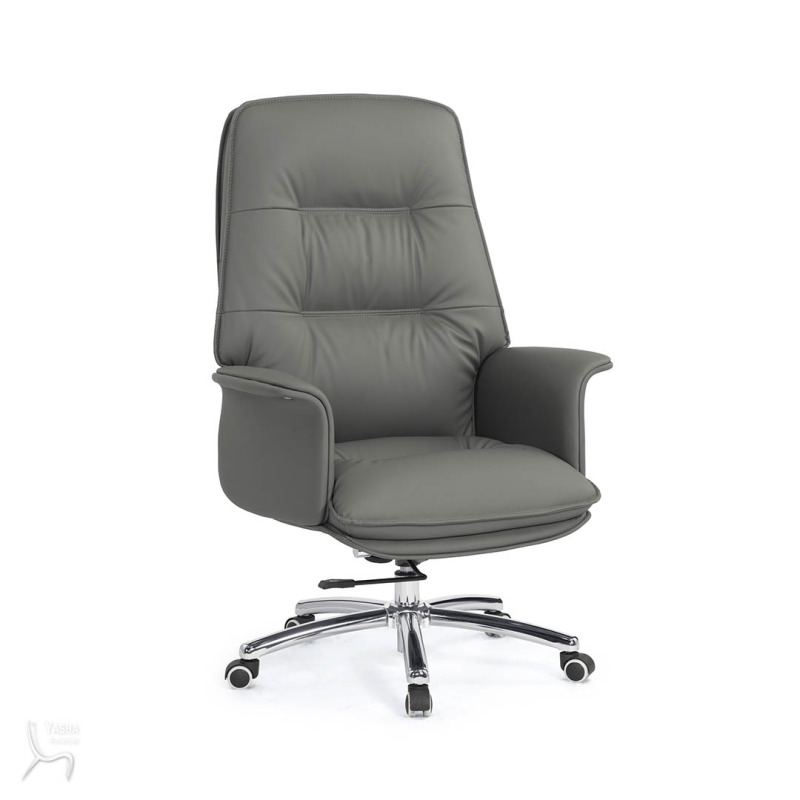 1658-3 格麗納辦公椅(灰色)(皮)