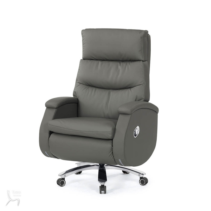 1636-2  伯妮斯牛皮辦公椅(灰色)