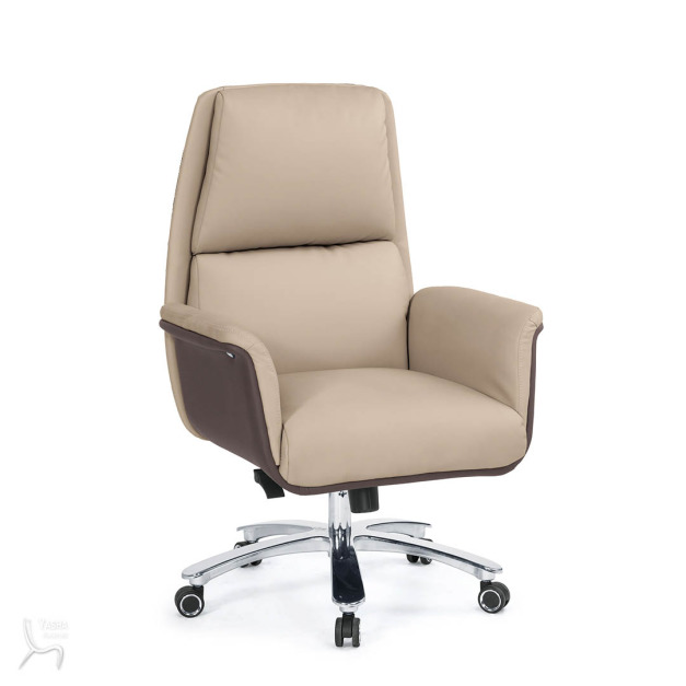 1652-2 珍妮辦公椅(低背)(米白色)(皮)