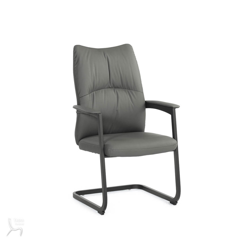 1655-3 夏洛蒂洽談椅(灰色)(皮)