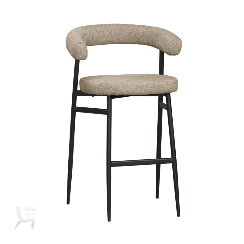 1883-4 華倫吧椅(高)(駝色布)