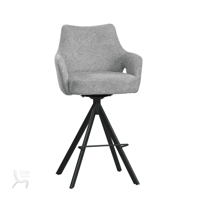 1883-1 強尼吧椅(高)(灰色布)