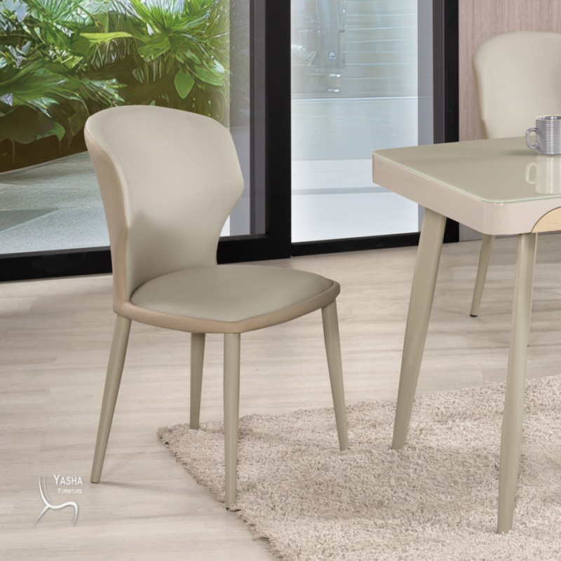 1873-14 布雷納餐椅(皮)(五金腳)