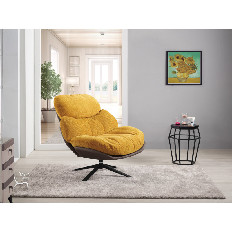 1392-2 倫納德旋轉休閒椅(土黃色)