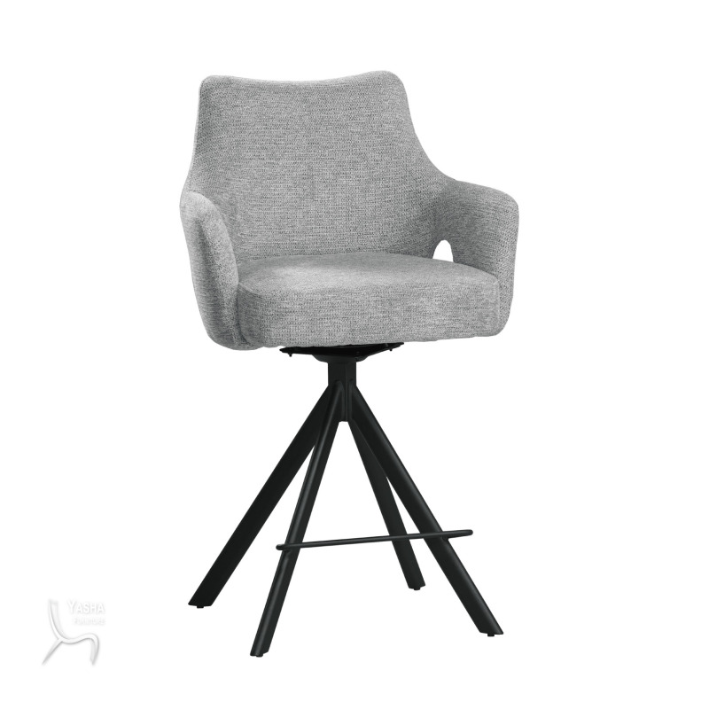 1884-1 強尼吧椅(中)(灰色布)