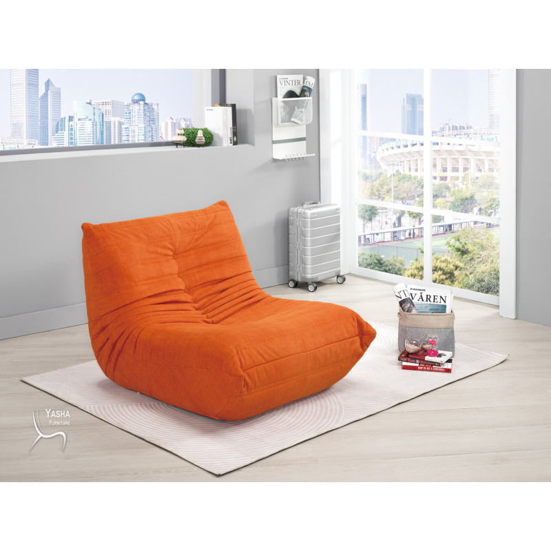 1394-1 哈爾休閒沙發椅(橘色布)