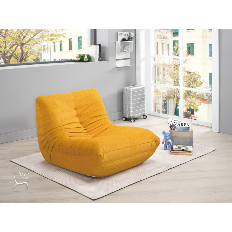 1394-2 哈爾休閒沙發椅(黃色布)