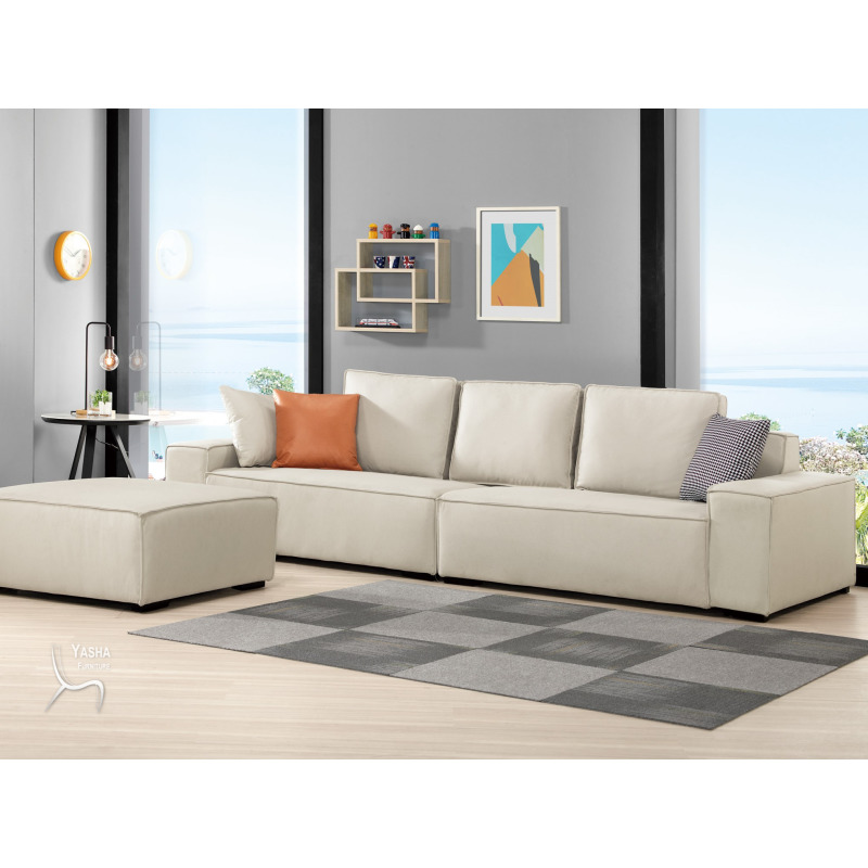 1339-1 卡洛琳L型沙發組(全組)(貓抓皮)