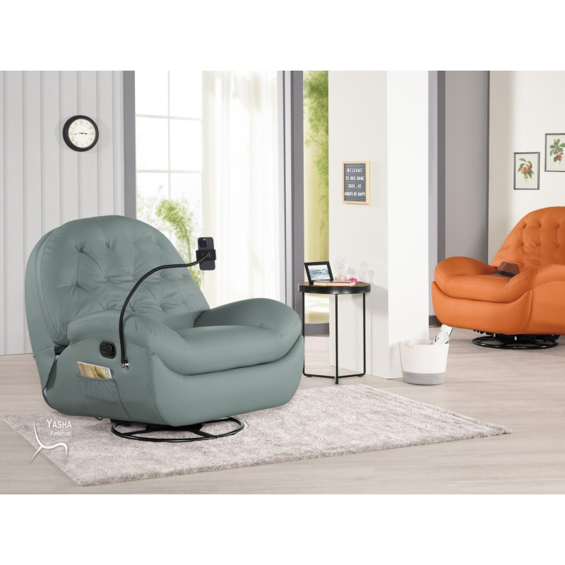 1390-2 里斯特功能休閒沙發椅(深灰)