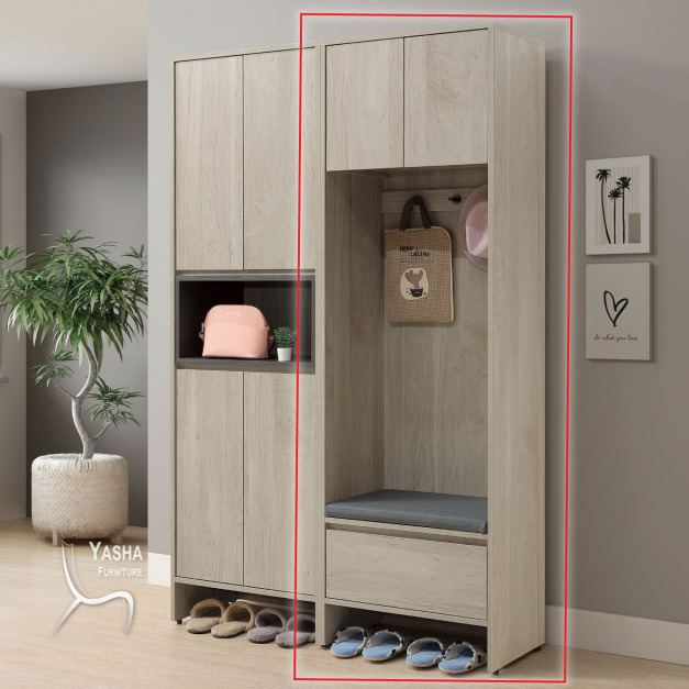 B402-02 威瑟斯2尺坐式高鞋櫃 (HY877)