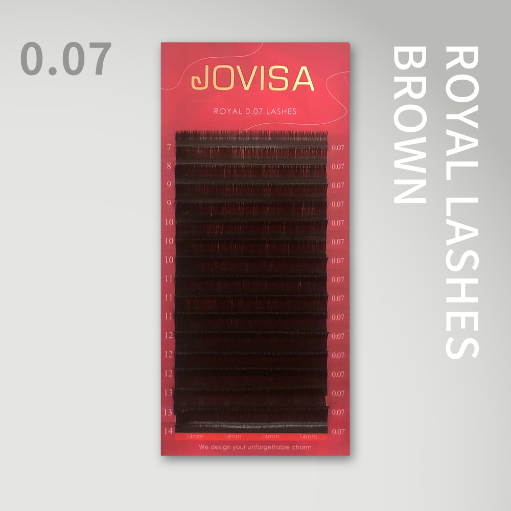 6D 多根稼接 -【皇家0.07】睫毛 C/CC▸咖啡色◂