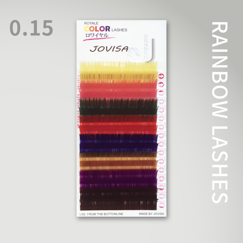 3D 單根稼接 -【彩虹睫毛 0.15】全彩睫毛 B/C