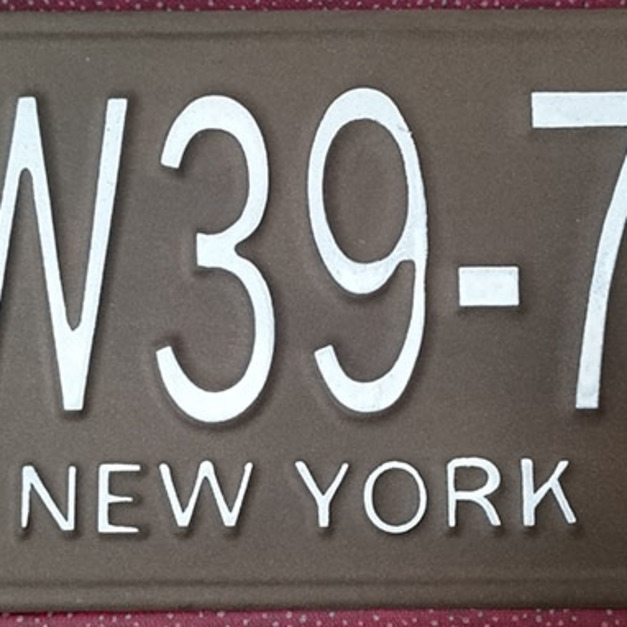 美國車牌字樣復古鐵板畫 (咖啡色)