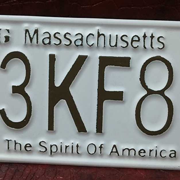 AOG Massachusetts 字樣復古鐵板畫 (白色)