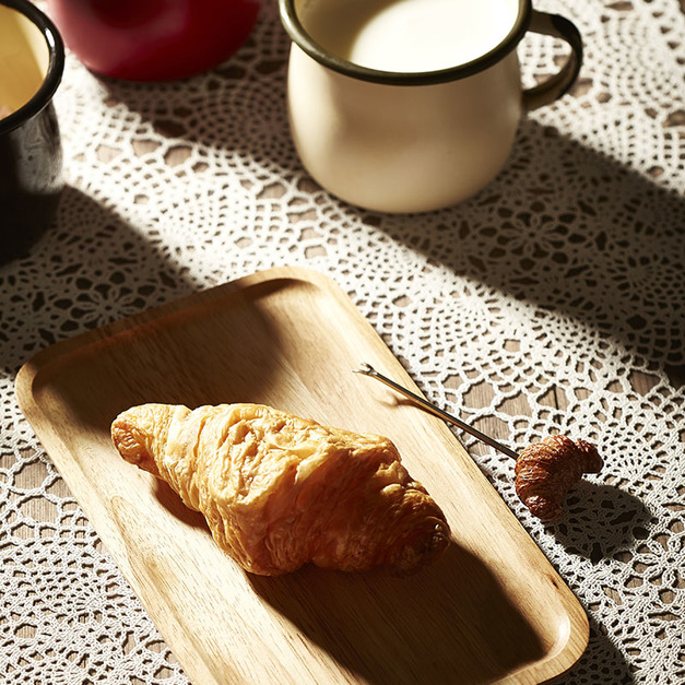 木製麵包小餐盤/小菜盤(藍色/原木色擇一)