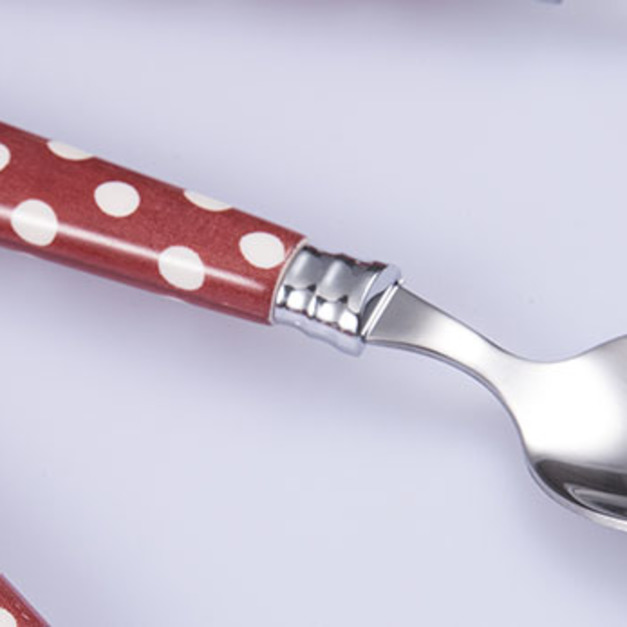 波卡白色大圓點【紅色】小湯匙 (1套1支)
