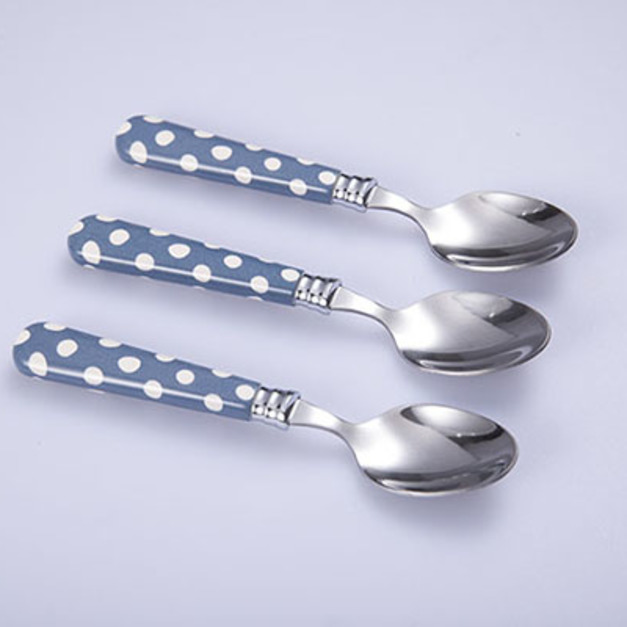 波卡白色大圓點【深藍色】小湯匙 (1套1支)