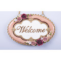 Farm House 薔薇金屬吊飾告示牌-WELCOME_1