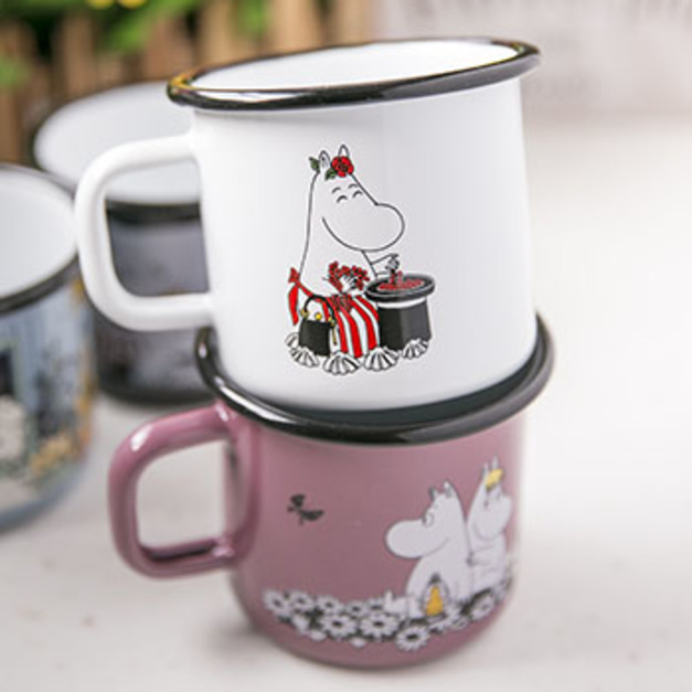 嚕嚕米琺瑯馬克杯 370cc (白色/深紫色兩色擇一)