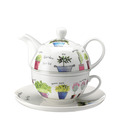 西班牙Garden Herbs高級陶瓷茶壼茶杯組_4