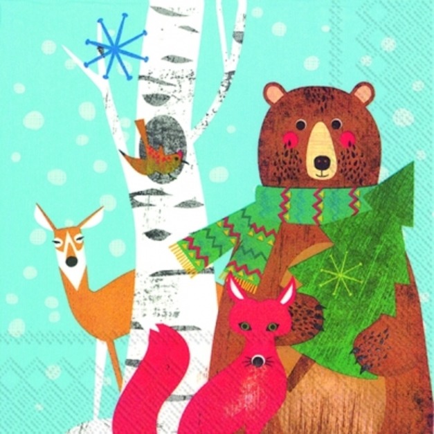 德國IHR環保印花餐巾紙（動物森林）