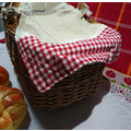 復古藤編蕾絲麵包籃_4