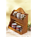 雙層實木調味瓶罐置物架/壁掛兩用_3