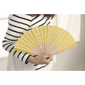 西班牙佛朗明哥波卡圓點木扇 (鵝黃/亮紅兩色)_3