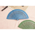 西班牙金屬鏤空手繪花紋扇 (孔雀藍/墨玉綠)_2