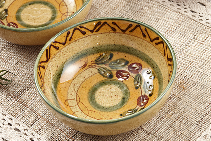 葡萄牙手工陶瓷-绿橄榄系列陶碗