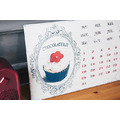 巧克力蛋糕月曆式鐵板畫(附2枚鐵片)