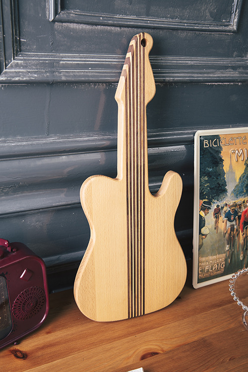 吉他造型原木装饰