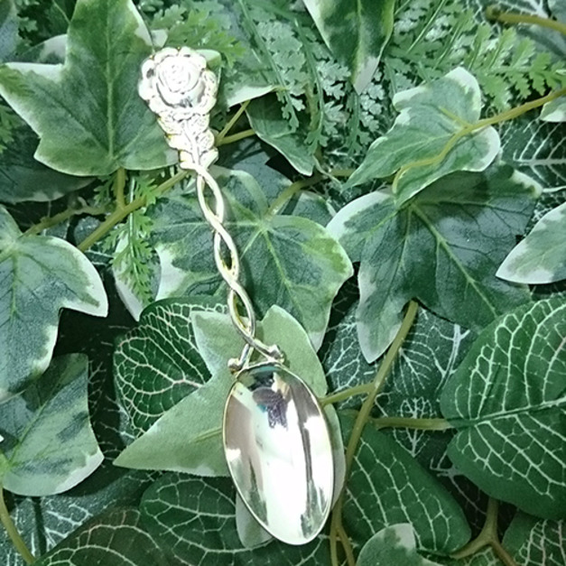 日本玫瑰握柄咖啡匙(金/銀二選一)