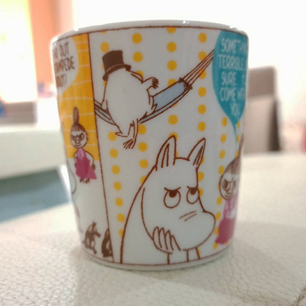 嚕嚕米漫畫格子陶瓷迷你輕巧杯 (130ml)