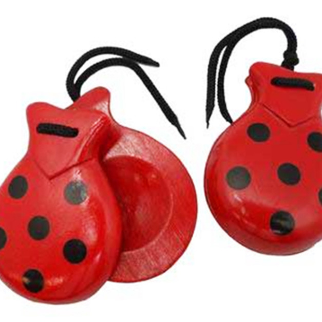 西班牙木質響板(單支裝) (黑點/白點)