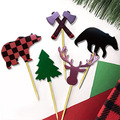 西班牙鬥牛風紙卡裝飾竹籤(1套5入)